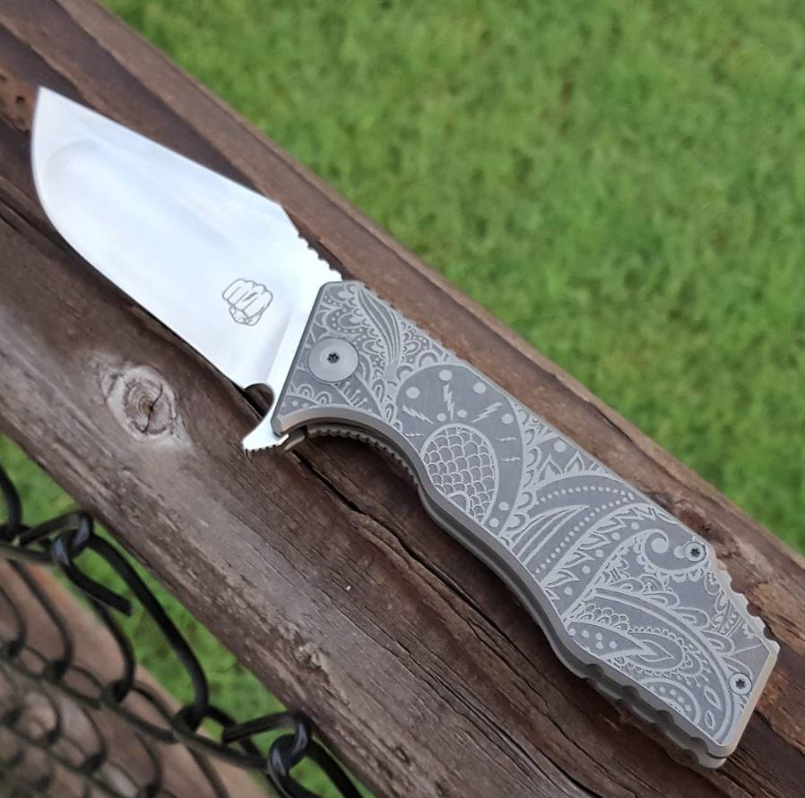 Custom Laser Engraved Pattern on Blade