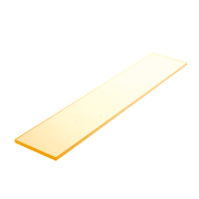 A yellow tinted rectangular piece of glass presented at an angle - Flow Plate Gen 1 Resonator