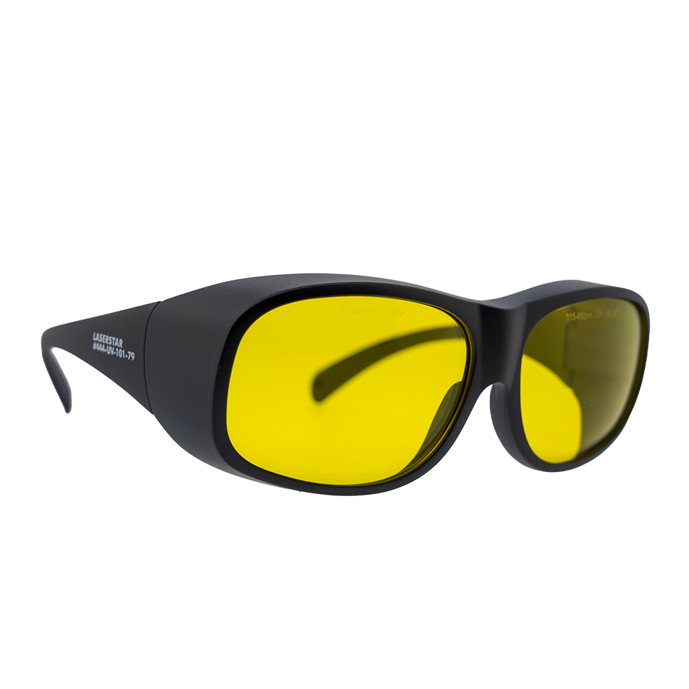 A pair of yellow tinted glasses.